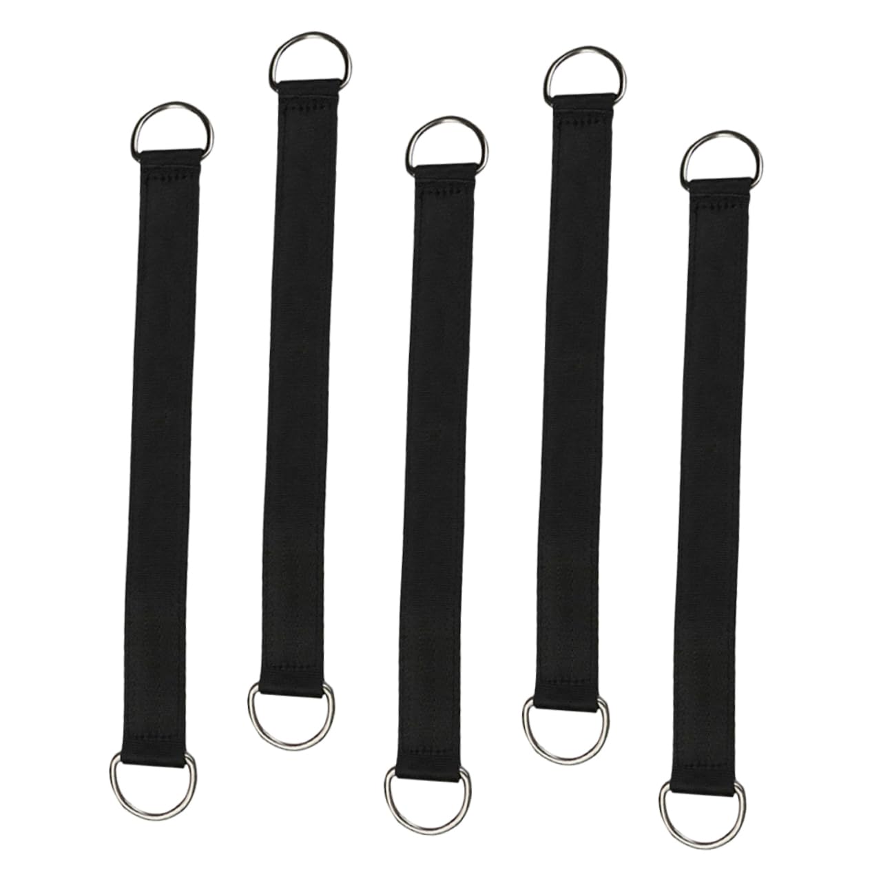 HEMOTON 5 Series Swing -Hebilla Strap Balancearse Reemplazo D- SOGA Exterior Correas De Columpio Correas De Hamaca para Arboles Poliéster Black 5 Piezas X 5