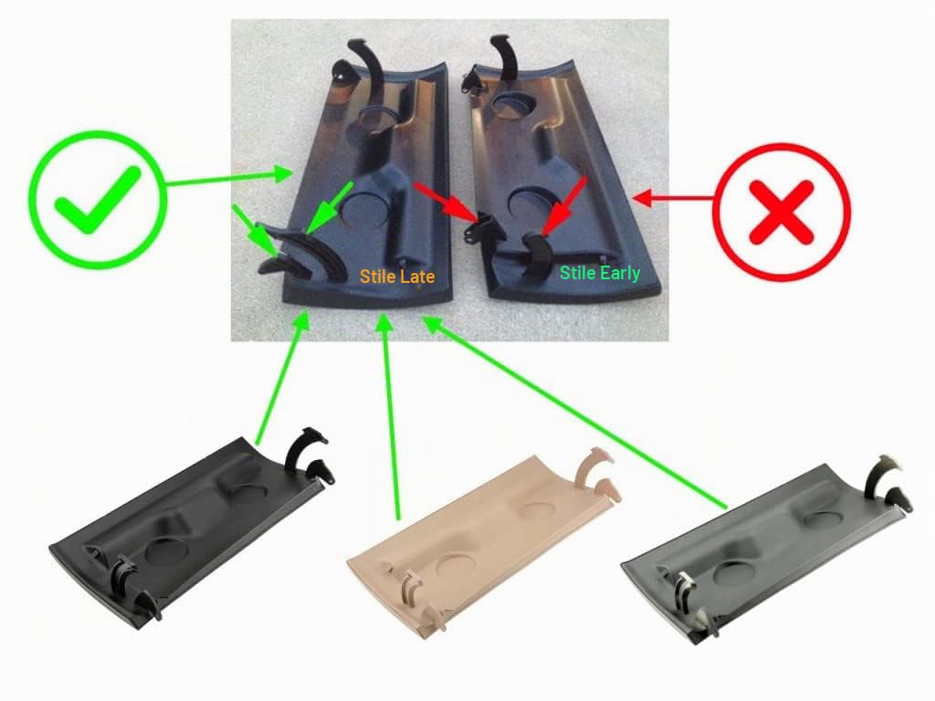 Coperchio per vano portaoggetti nero per cruscotto auto, per VW Golf 4