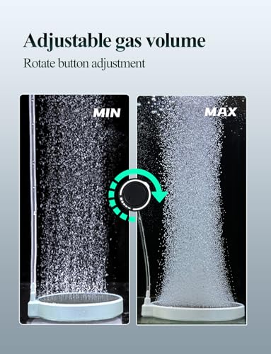 Image of UPETTOOLS Aquarium Air Pump, Fish Tank Air Pump Ultra Quiet Powerful Bubbler Aerator