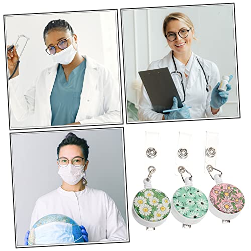 Bobine de badge d'identification fleur Uonlytech avec clip en ABS pour carte