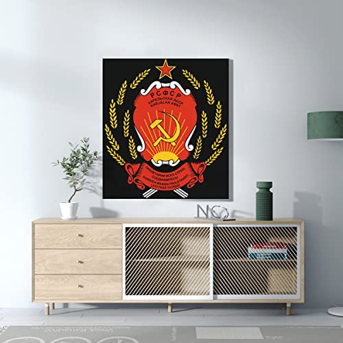 Toile écusson communiste URSS tableau décoration murale russe - 3