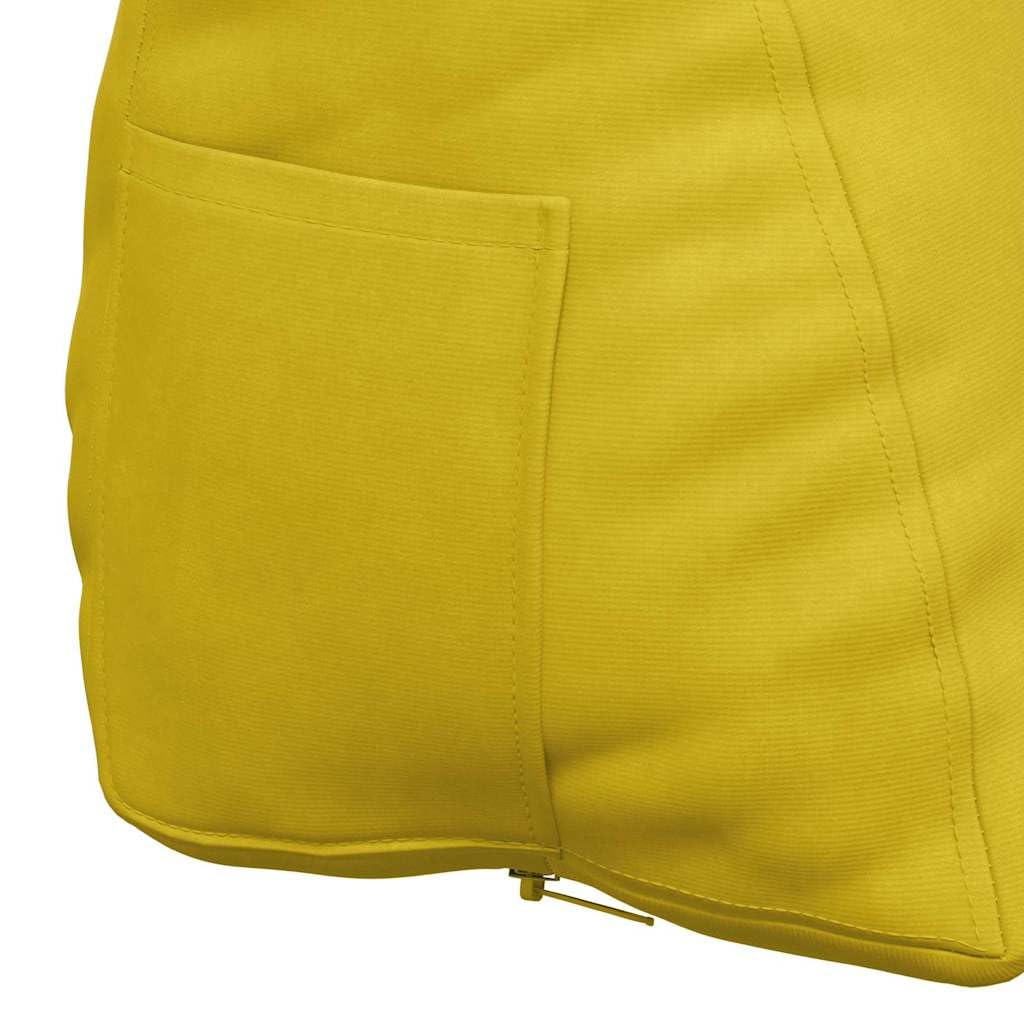 Cuscino per schienale 45 x 20 x 35 cm, in tessuto a coste, comodo cuscino lombare per divano, poltrona e ufficio, giallo, con rivestimento sfoderabile e cerniera