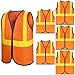 6 Pieces Kids Construction Vests Kids Orange Safety Vest Children Construction Party Dress-up for Kids Birthday Halloween Construction Worker Role-play Costume Party Decoration