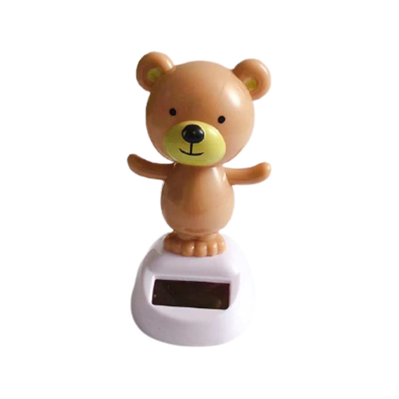 VALINK Solar Dancing Toy, Car Dashboard Decoration,Cartoon Animal Solar Car Decoration Ornaments,Used for Car Desk Decoration Beige Bear