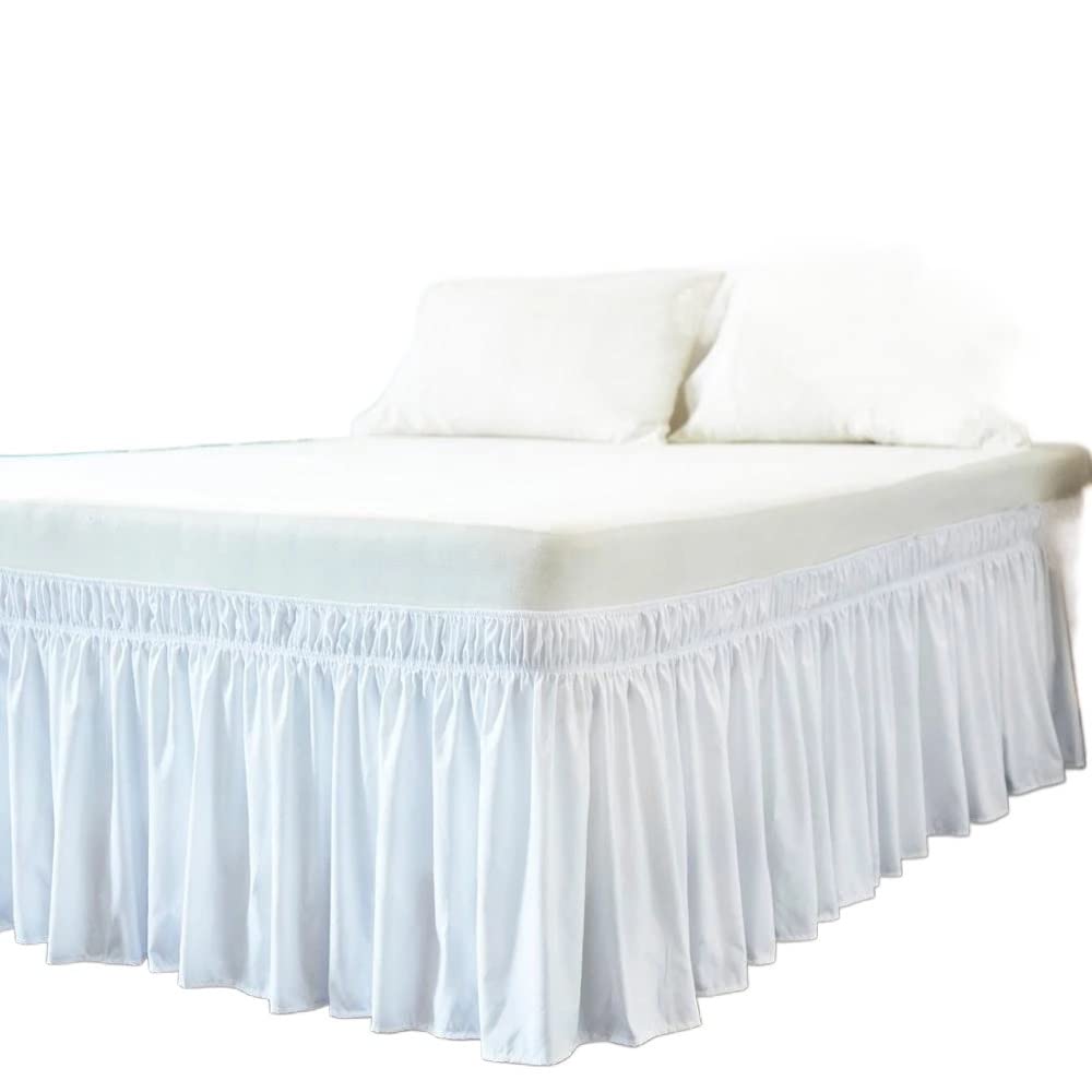 Bettrock Queensize 152x203 Cm – Rot-schwarz Kariert Mit Rüschen & Verstellbarem Gummiband