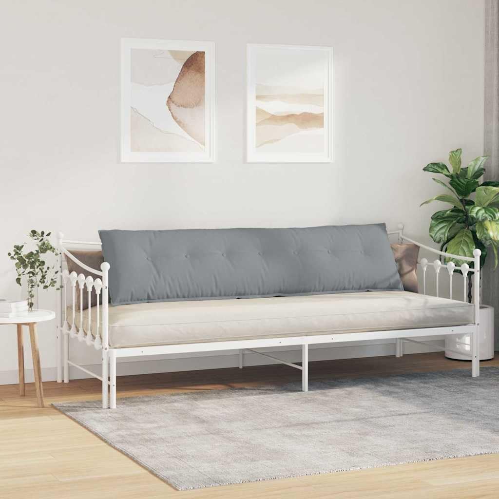 Cojín de espalda genérico gris claro, 200 x 19 x 50 cm, cojín lumbar para oficina y sala de estar, tejido suave con relleno de poliéster y cierre de cremallera, soporte moderno para lectura