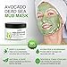 Clay Mask Avocado Dead sea Mud Stick Mask Natural Organic Green Tea Mud Mask Deep Cleansing Blackhead Removal Face Mask Nourishing Hydration Facial Mask With Blackhead Remover Extractor Tools (White)