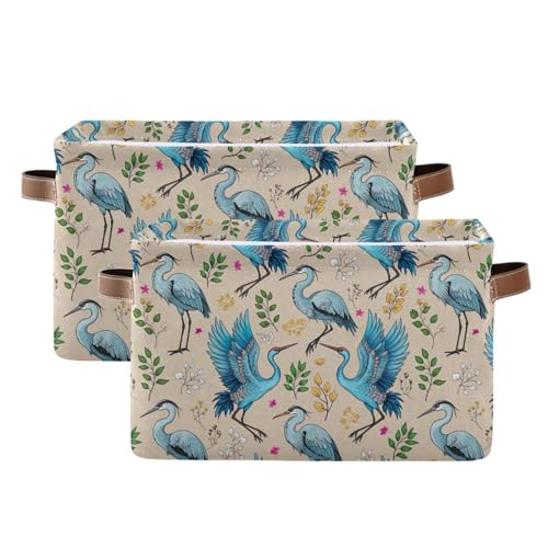 Panier de rangement pliable oiseau bleu pour trier vos placards saturés