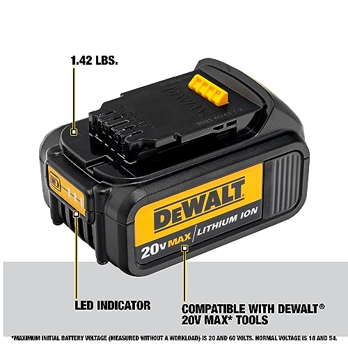 Image of DEWALT 20V MAX Battery with LED Charge Indicator, 3 Amp Hour, 8 Pack (DCB200-4)