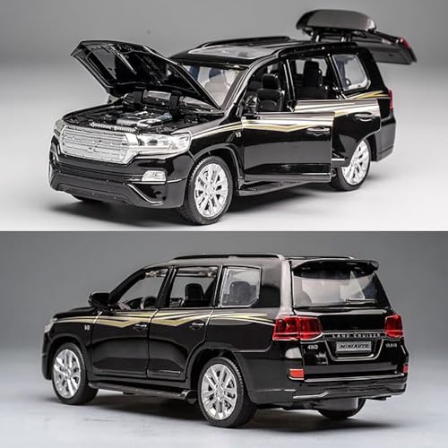 Image of Toyota Land Cruiser LC300 1:32 Diecast Scale Model Alloy Metal Pull Back Toy car for Kids with Openable Doors & Light, Music Toy Vehicle for Kids - Colors as Per Stock(Design-40)