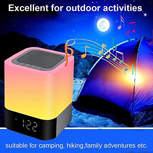 Gallstep ITDK-JS-1219-831 Night Lights Bluetooth Speaker, Alarm Clock Bluetooth Speaker Touch Sensor Bedside Lamp Dimmable Multi-Color Changing Bedside Lamp thumb #6