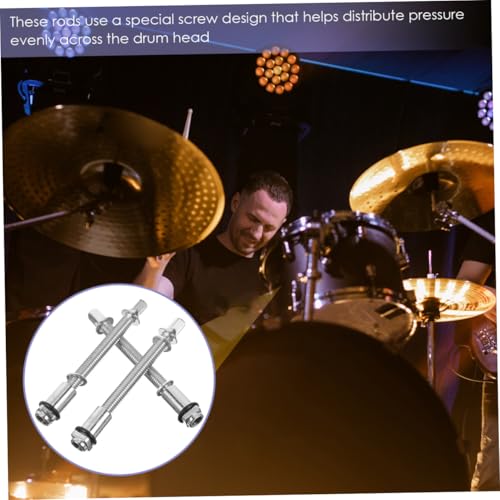 SHOWERORO 6pcs Tornillos de Hardware para Batería Tensión para Set de Tambor de Redoble Piezas de Repuesto miniatura 6