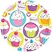 Cupcake Birthday Party Round Plates, 7