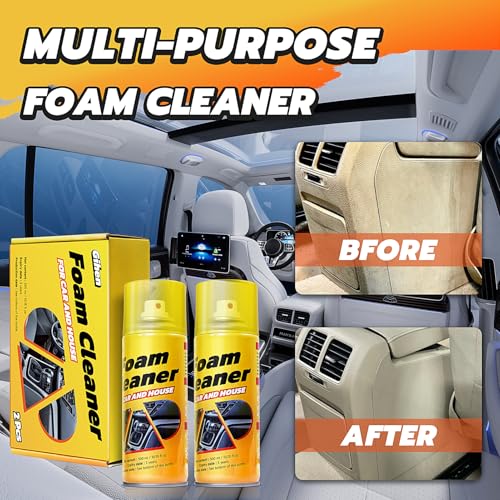 Gihen Multi-Purpose Foam Cleaner Spray for Auto Interior & Household Surfaces, All-Round Dirt Remover for Car Seats Dashboard Couch Fabric, 300ml — view 4