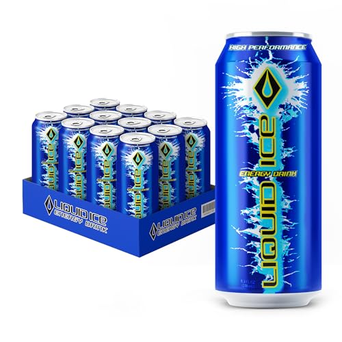 Liquid Ice Energy Drink - Arctic Berry (16 Fl Oz, 12 Count)