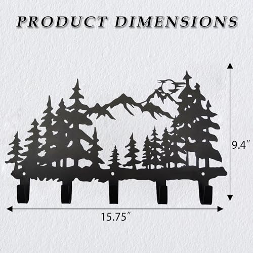 Vivicomfy VIVI-0346 Metal Tree Coat Hooks Wall Art Decor-Tree Hangers And Key Holder-Clothes Rack And Backpack Hanger-Forest Theme Hooks Sweet Home Decor thumb #1