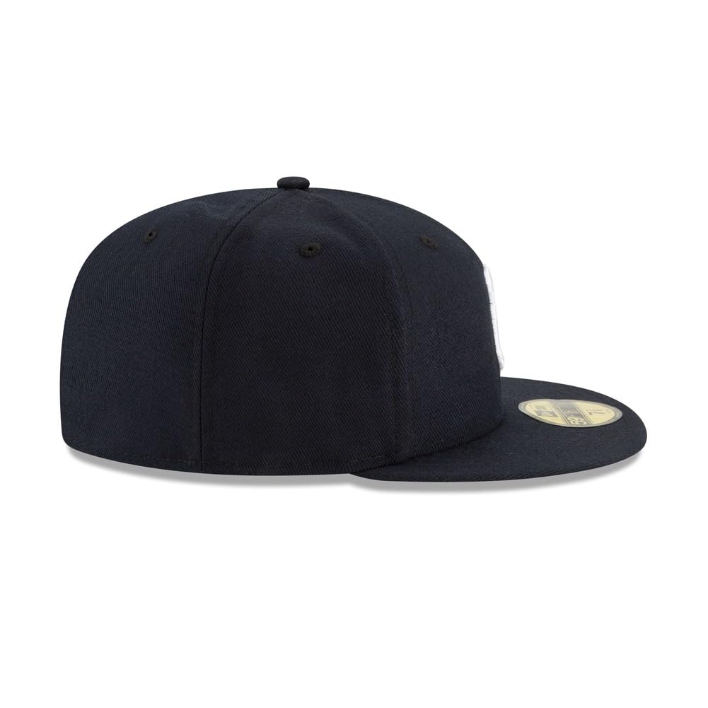 New Era MLB 59FIFTY Baseballkappe, New York Yankees, marineblau, Team-Farbe-Logo, authentische Kollektion, angepasste Baseballkappe