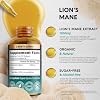 Lions Mane Liquid - USDA Certified Organic Lions Mane Supplement - Brain Support, Energy, Memory & Focus - Sugar & Alcohol-Free Lion's Mane Mushroom Extract 72,000 mg / Bottle, 2 Fl OZ, 2 Month Supply