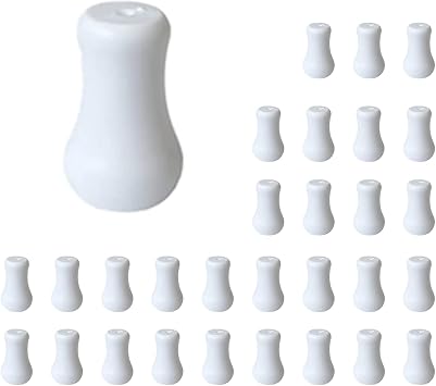 30pcs White Plastic Cord Tassel Window, Blind Cord Knobs Drops Pull End for Roman Shades Curtain Crafts, Blinds White Cord Knobs Hanging Ball Pulls for Curtain Craft