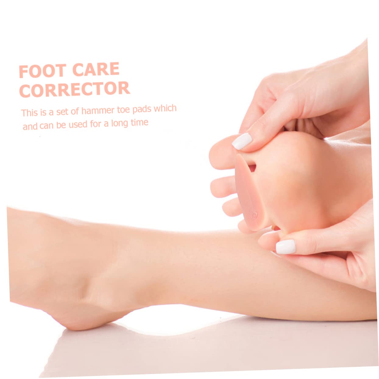 Ipetboom 4Pcs Skin Tone Pads Correctors for Foot Care Separators for Comfortable Foot Support Soft Design for Men Women