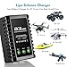 LiPo Battery Charger 2S-3S RC Balance Charger Compact Charger for 7.4-11.1V LiPo Batteries (Black)