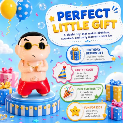 Image of Susu Shin-chan Toy for Kids & Adults Refillable Interactive Squeeze Water Sprayer Funny Peeing Boy Desk Toy Car Dashboard Showpiece Birthday Return Gift 11 cm