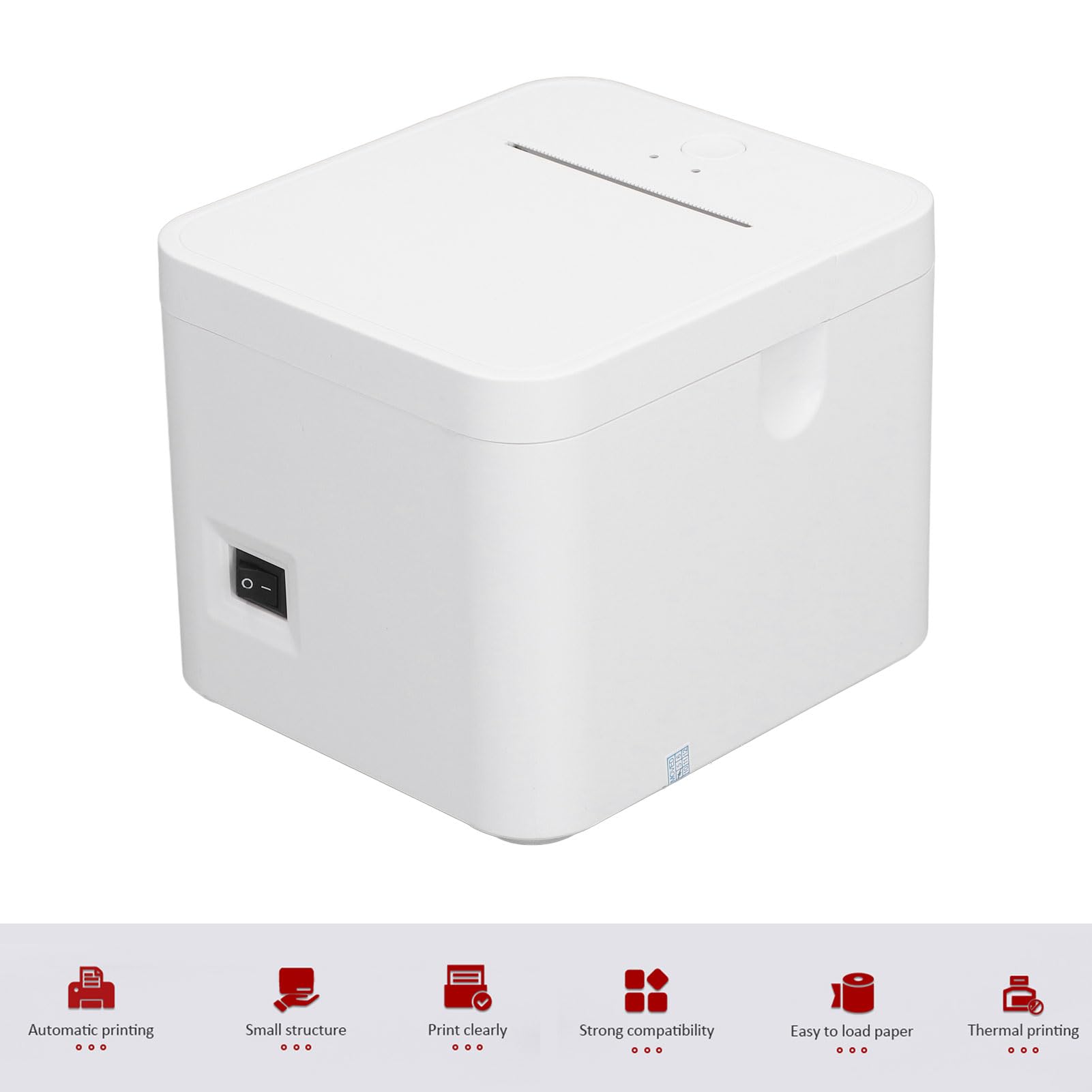 Elprico Bluetooth Bondrucker 58mm, Tragbarer Thermo-Belegdrucker für Einzelhandel und Logistik, 90mm/s Druckgeschwindigkeit, Kompatibel mit Windows Android Linux