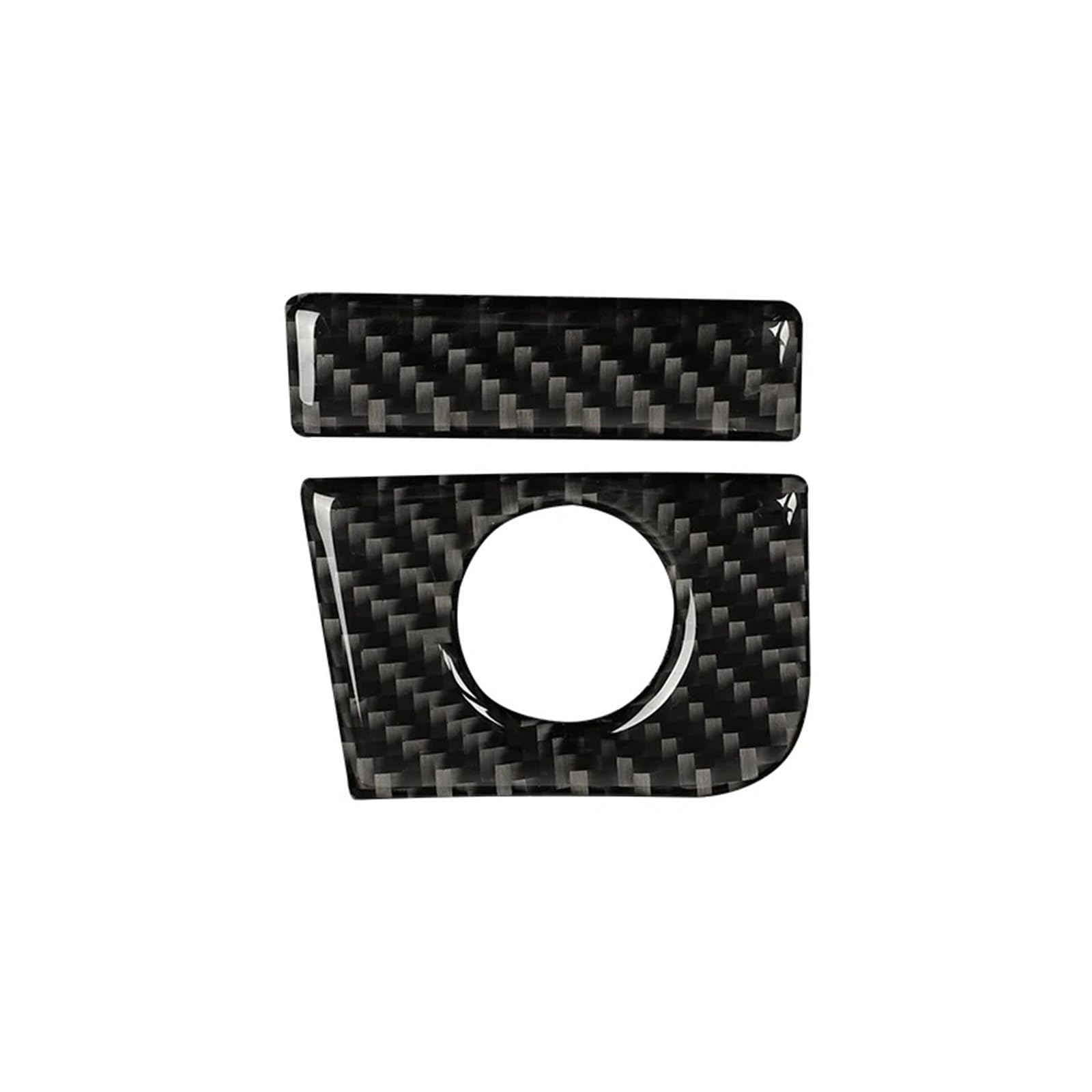 Car Interior Sticker for Mustang for GT 2015-2021 Car Accessories Interior Co-Pilot Storage Box Switch Panel Cover Trim Stickers(Black(LHD))