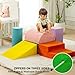 RELIANCER 6PCS Climb & Crawl Foam Block Play Set,Toddler Modular Foam Climbing Blocks,Interactive Kids Soft Building Blocks Toy Set,Indoor Climb and Slide Game Set,Educational Children Climbing Toys
