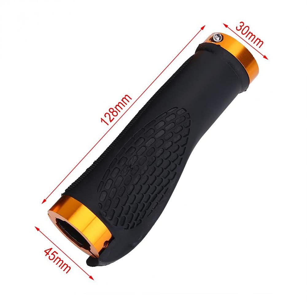 Manopole Manubrio Bici Antiscivolo - Impugnature Ergonomche Per Mountain Bike - Nere - Riduci L'Affaticamento