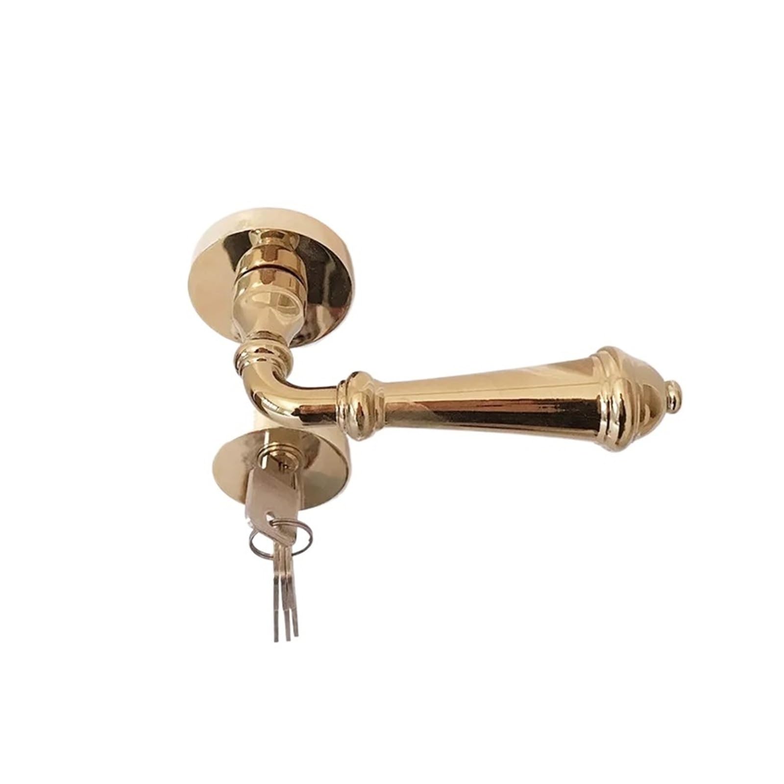OPTEPYOE Golden Door Lock Safety Split Indoor Handle Silent(Gold-Door Lock)