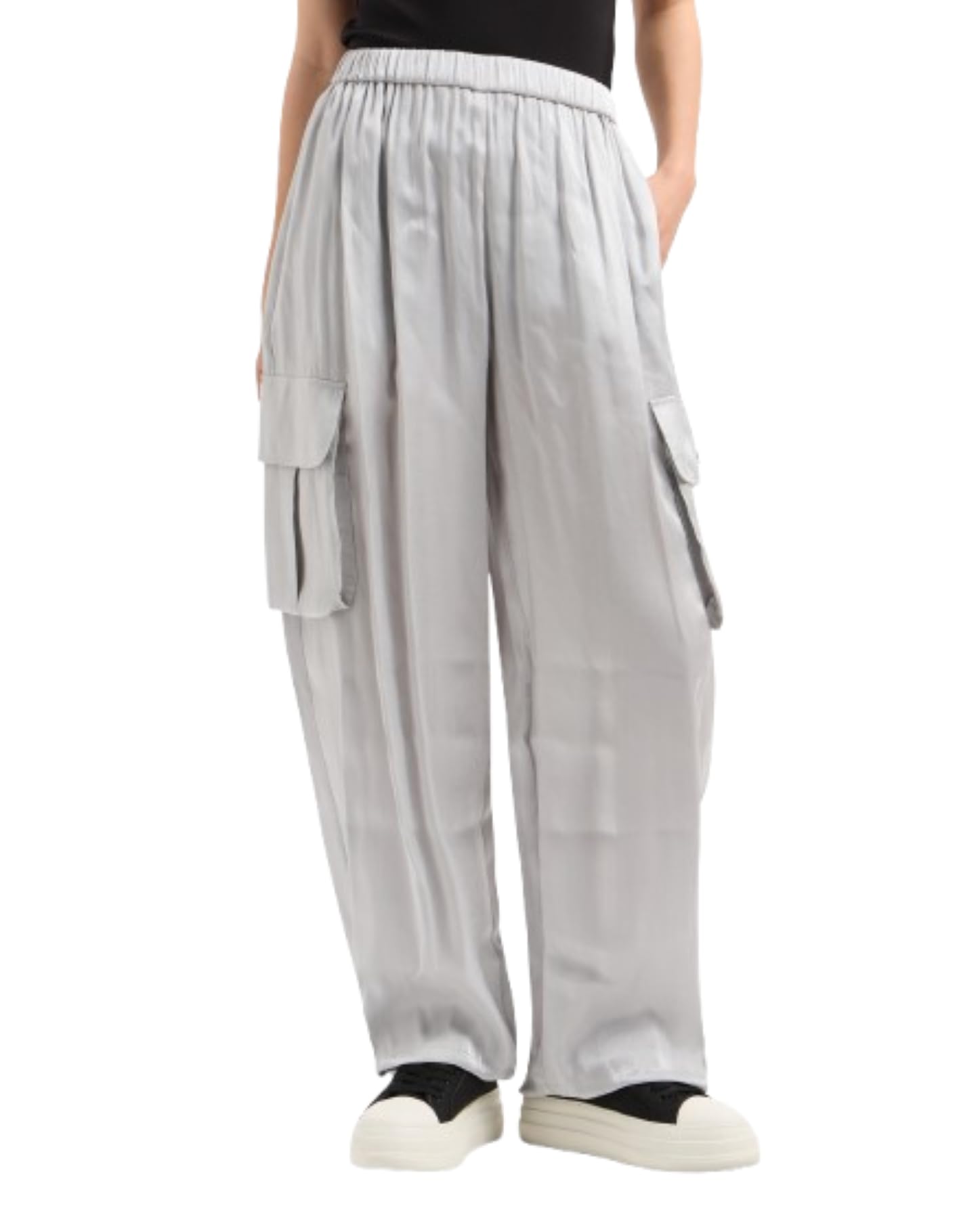 Armani Exchange Metallic Cargo Pants Pantaloni Donna