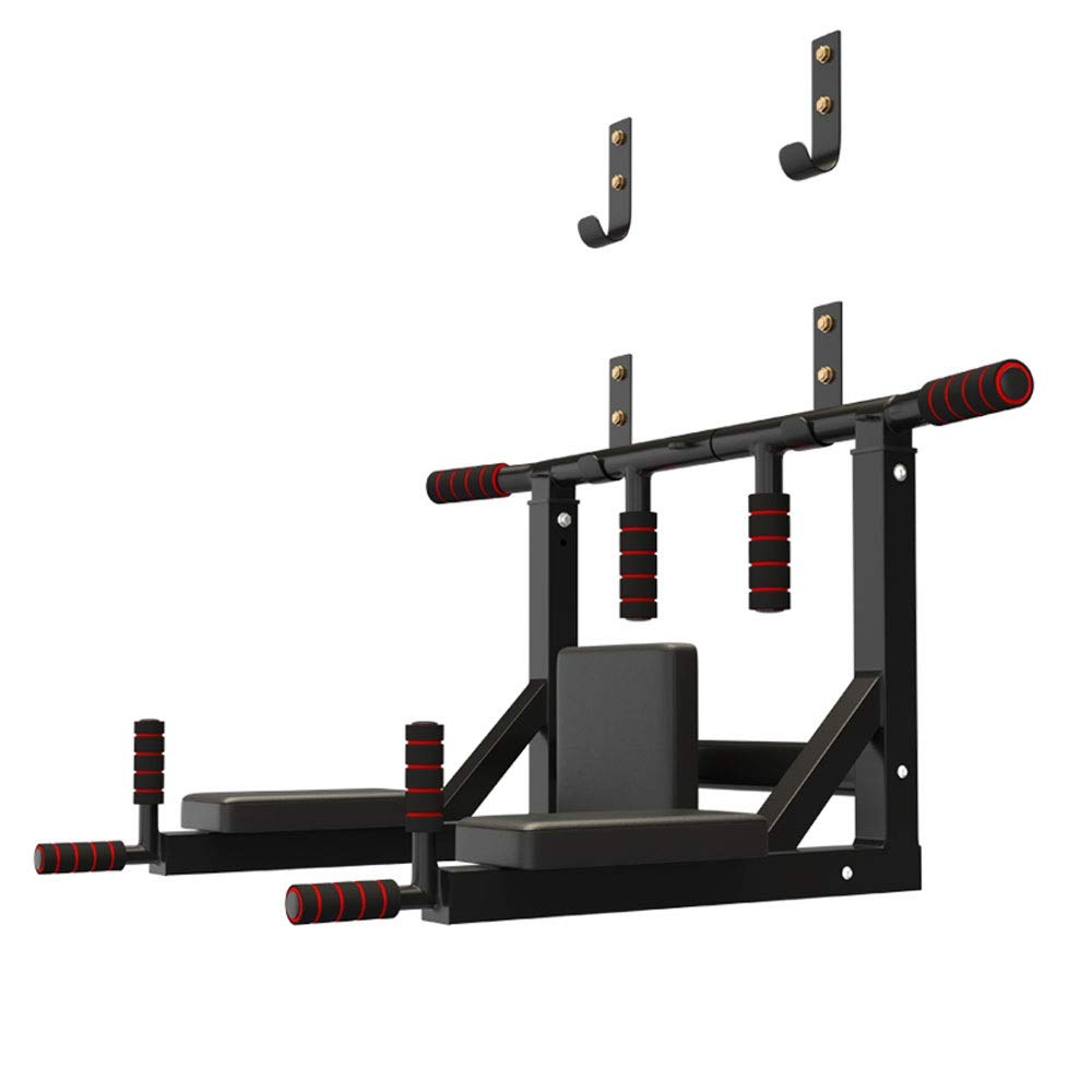 Wall Mounted Pull Up Bar Chin Up bar Multifunctional Dip Station for Indoor Home Gym Workout Power Tower