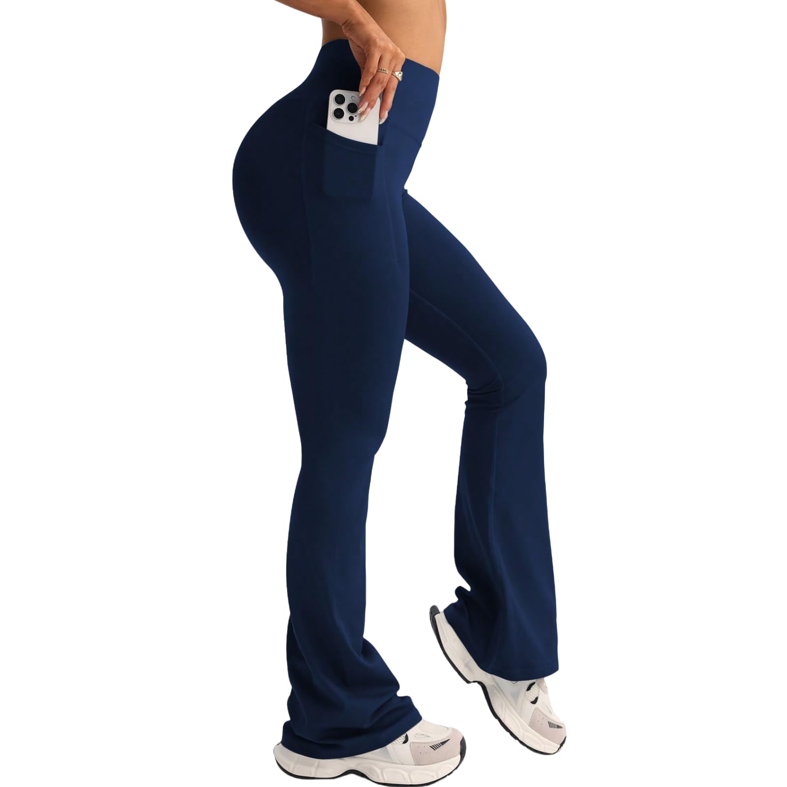 Pantalon Yoga Femme Bootcut Taille Haute - 2 Poches - Confort Extrême Pour Sport, Fitness Et Daily Wear