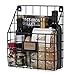 Wall35 Rivista File Holder Home Office Desk Organizer, Chicken Wire Mail Organizer and Magazine Holder, Metal, Black