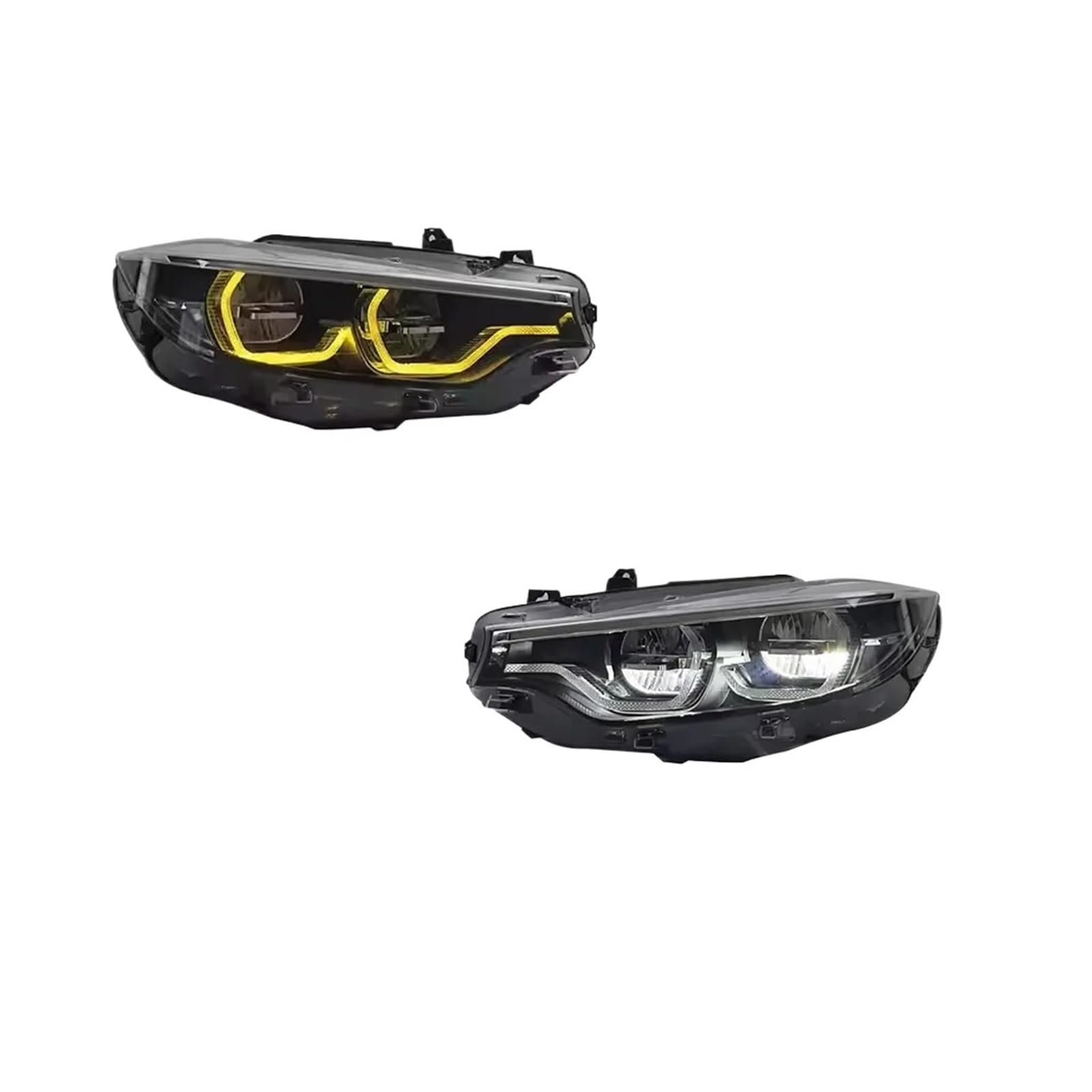 LED Headlight Assembly With DRL & Fog Lights - Compatible With BMW 4 Series F32/F33 2013-2017 (M4, 428i, 435i) - 6500K Bright White, IP67 Waterproof, Plug & Play Replacement(8PIN)