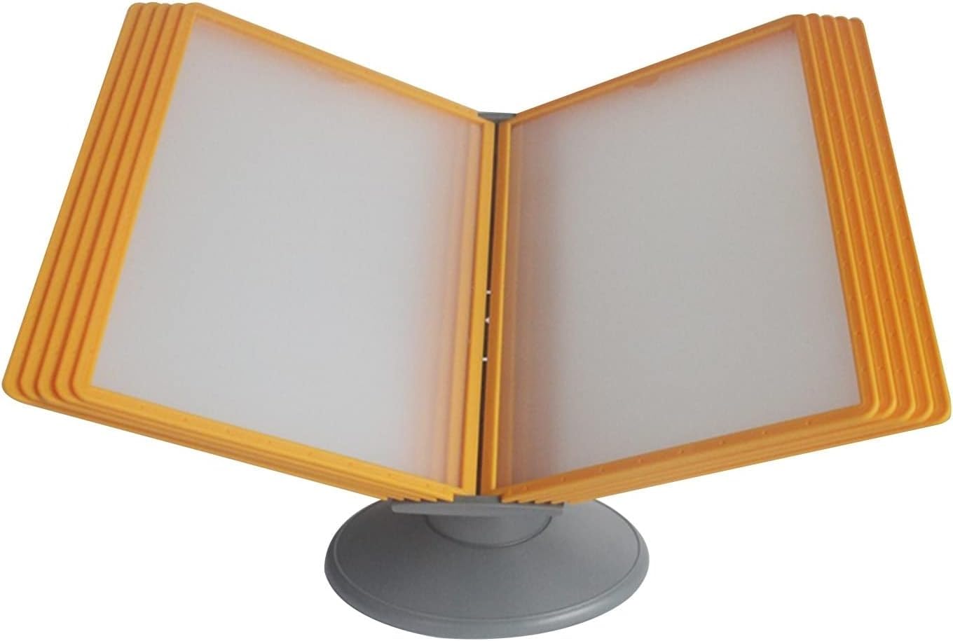 noxozoqm Folder Flip File Holder, Desktop Or Wall-Mounted Display Stand With Adjustable Tilt A4 10 Pages File Pockets(Color:E)