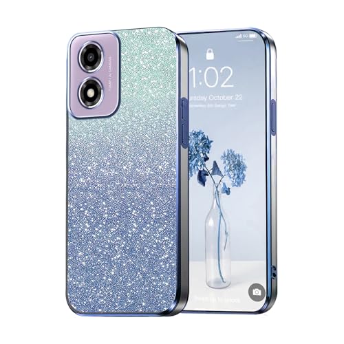 YUXING Cover Transparente Glitter per Motorola Moto G53, Ragazze