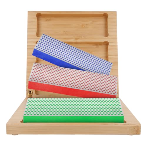DMT Diamond Whetstone™ Diamant Schleifstein in Holzbox 6' Set Grob, Fein,...