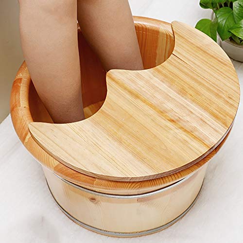 Baño de pies de madera para pedicura con tapa miniatura 4