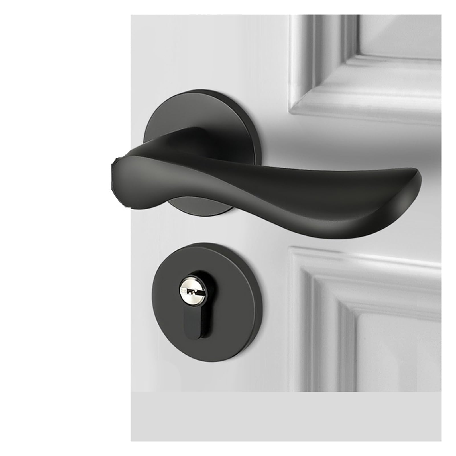 Serrure de porte interieure poignee bois chambre serrure silencieuse