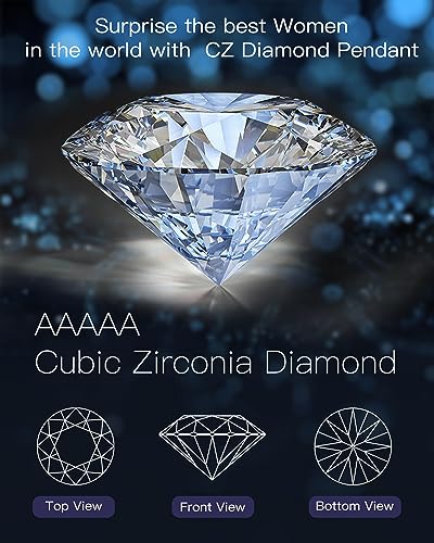 2.0 Carat CZ Diamond Necklace for Women, Dainty Jewelry Gifts for Her, Minimalism Style Jewelry for Everyday Wear4
