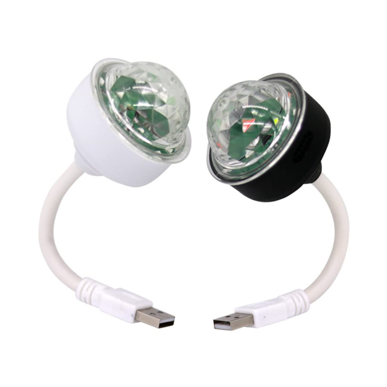 STOBAZA 2pcs Mini Disco Light Led Car Home Party Decorative Stage Light Sound Activated Small Disco Ball