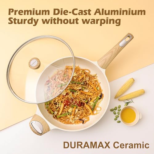 SENSARTE Ceramic Cookware Sets, Pots and Pans Set Nonstick, 14-Piece Induction Cookware, Non-toxic Healthy Non Stick Kitchen Cooking Set, with Frying Pans Set, PFAS PTFE PFOA PFOS Free - Image 7