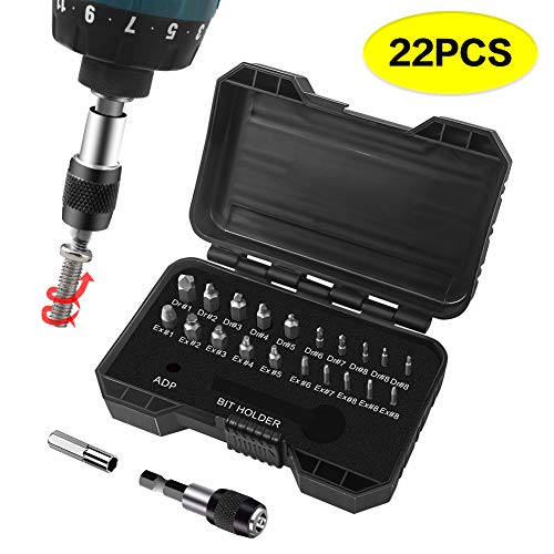 [Upgraded]Cohotek 22PCS Stripped Screw Extractor Set, Stuck Screw Extractor with 10 Sizes Drills