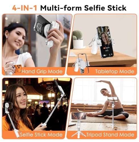 Mini selfie stick avec télécommande Bluetooth pour iPhone et Android - 5