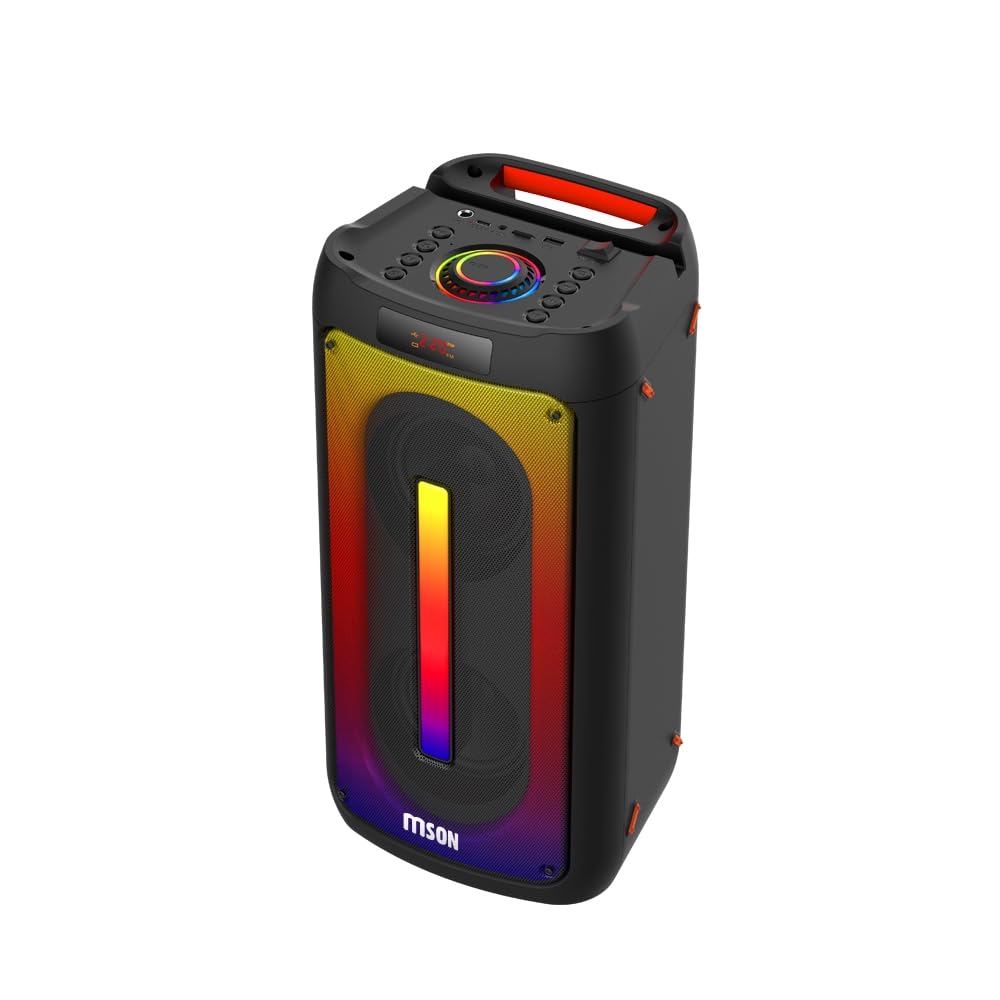 MSON MP-385 Nano 4” Double Powerful Woofer 40W Bluetooth Party Speaker with Wired Mic for Karaoke, 4500 mAH Battery, Digital Display,RGB Lights, Echo, USB, SD Card, FM Radio,TWS Function & Remote (B0CQYF55X8) Amazon Price History, Amazon Price Tracker