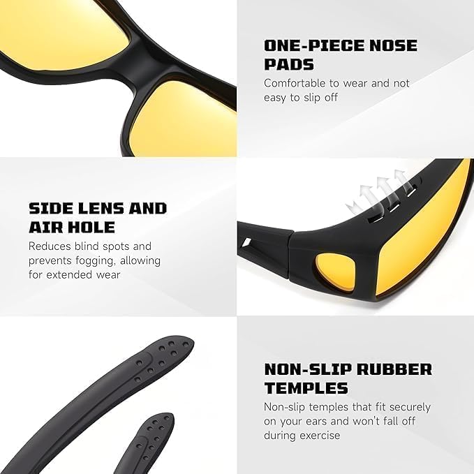 Night Driving Glasses for Men and Women – Anti-Glare Night Vision Glasses for Safe Driving at Night - Image 6