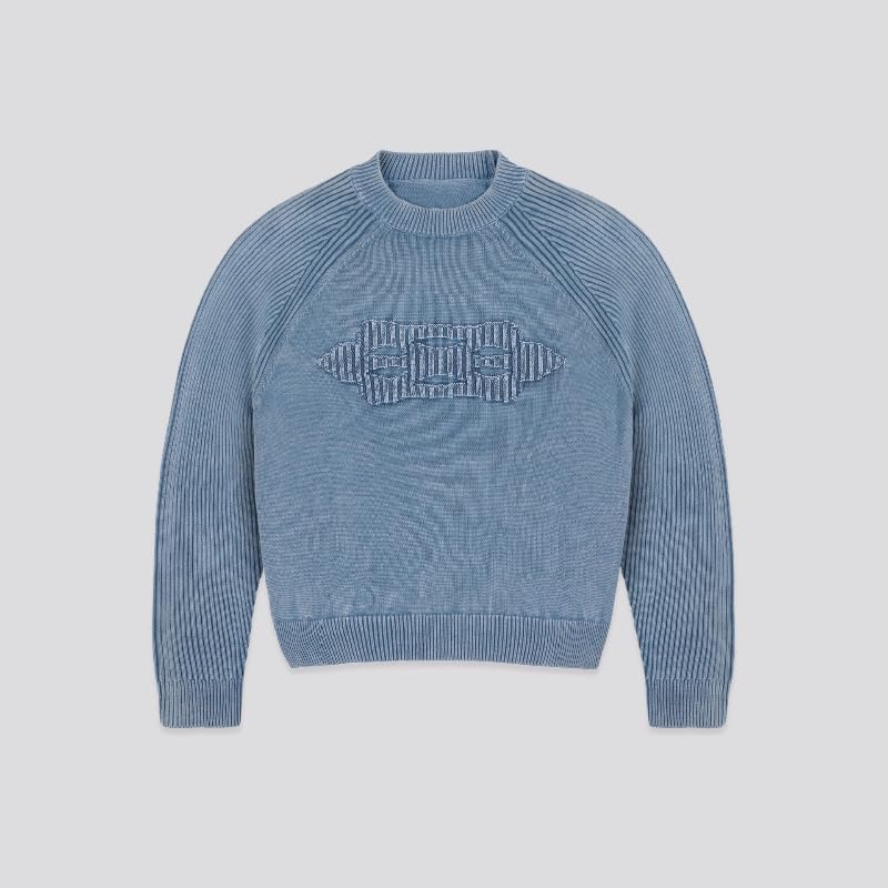 Men's Goth Sweaters Geometric Pattern Crew Neck Knit Pullover Vintage Y2K Knit Casual Pullover Unisex Sweaters3