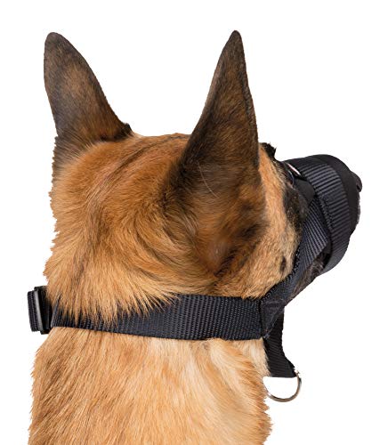 TRIXIE Maulkorb aus Nylonband, Training, XL-XXL, Schwarz, Hund